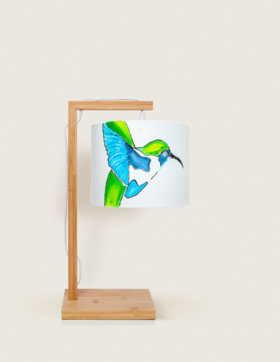HUMMINGBIRD – veioza cu abajur textil pictat